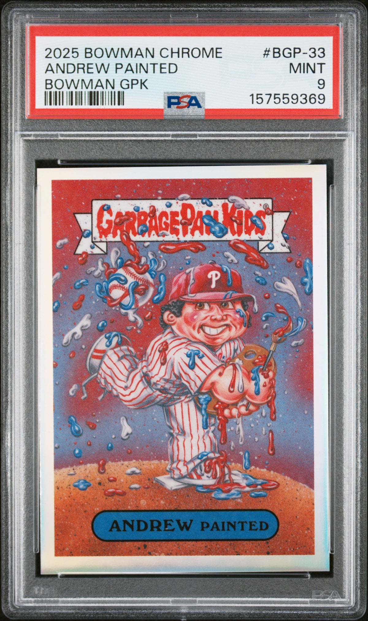 2025 Bowman Chrome Garbage Pail Kids Andrew Painted #BGP-33 PSA 9