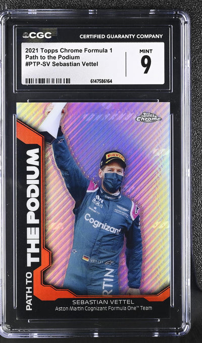 2021 Topps Chrome Path to the Podium Sebastian Vettel #PTP-SV CGC 9