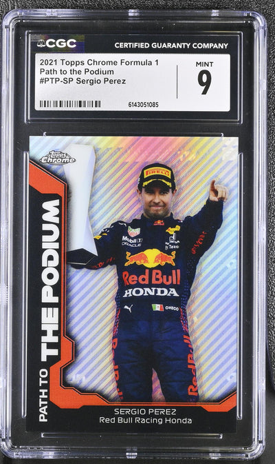2021 Topps Chrome #PTP-SP Sergio Perez Path to the Podium CGC 9