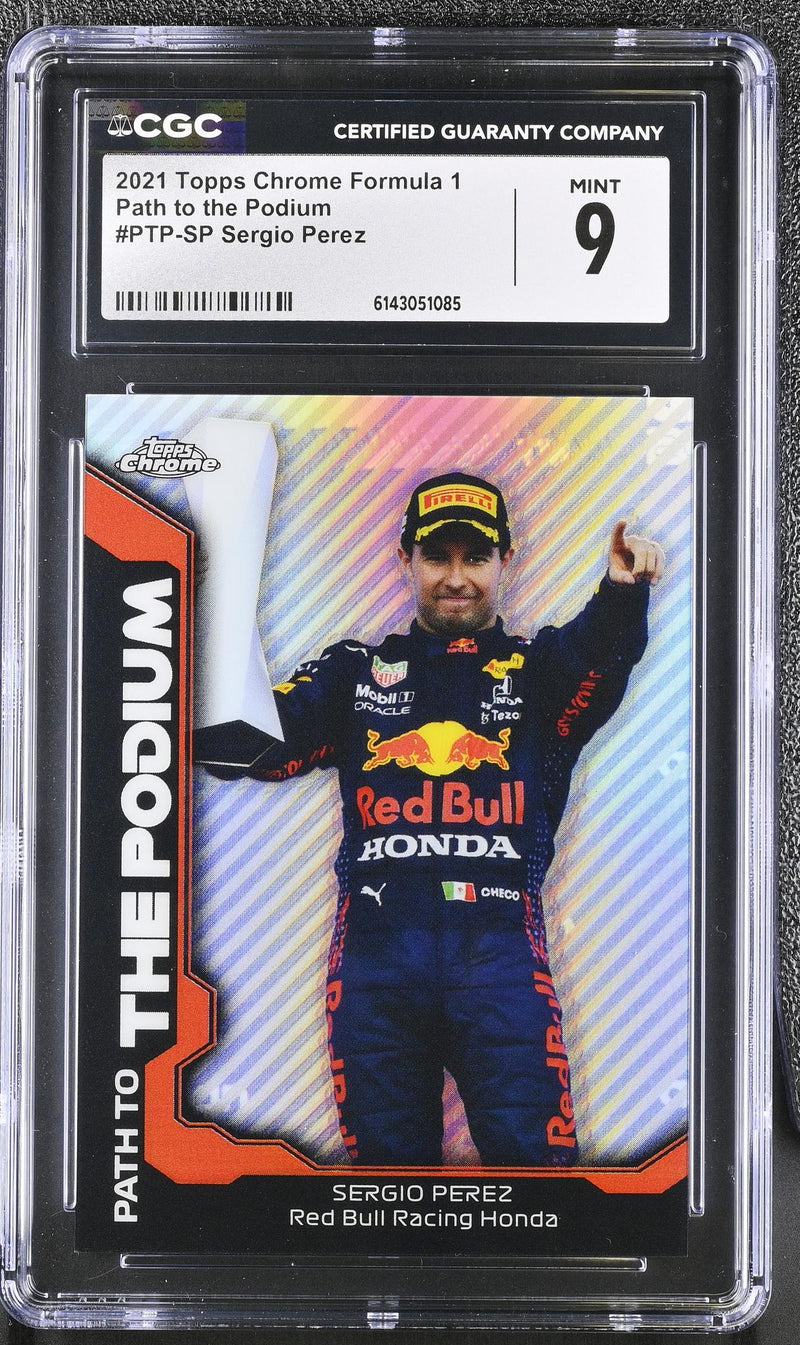 2021 Topps Chrome #PTP-SP Sergio Perez Path to the Podium CGC 9