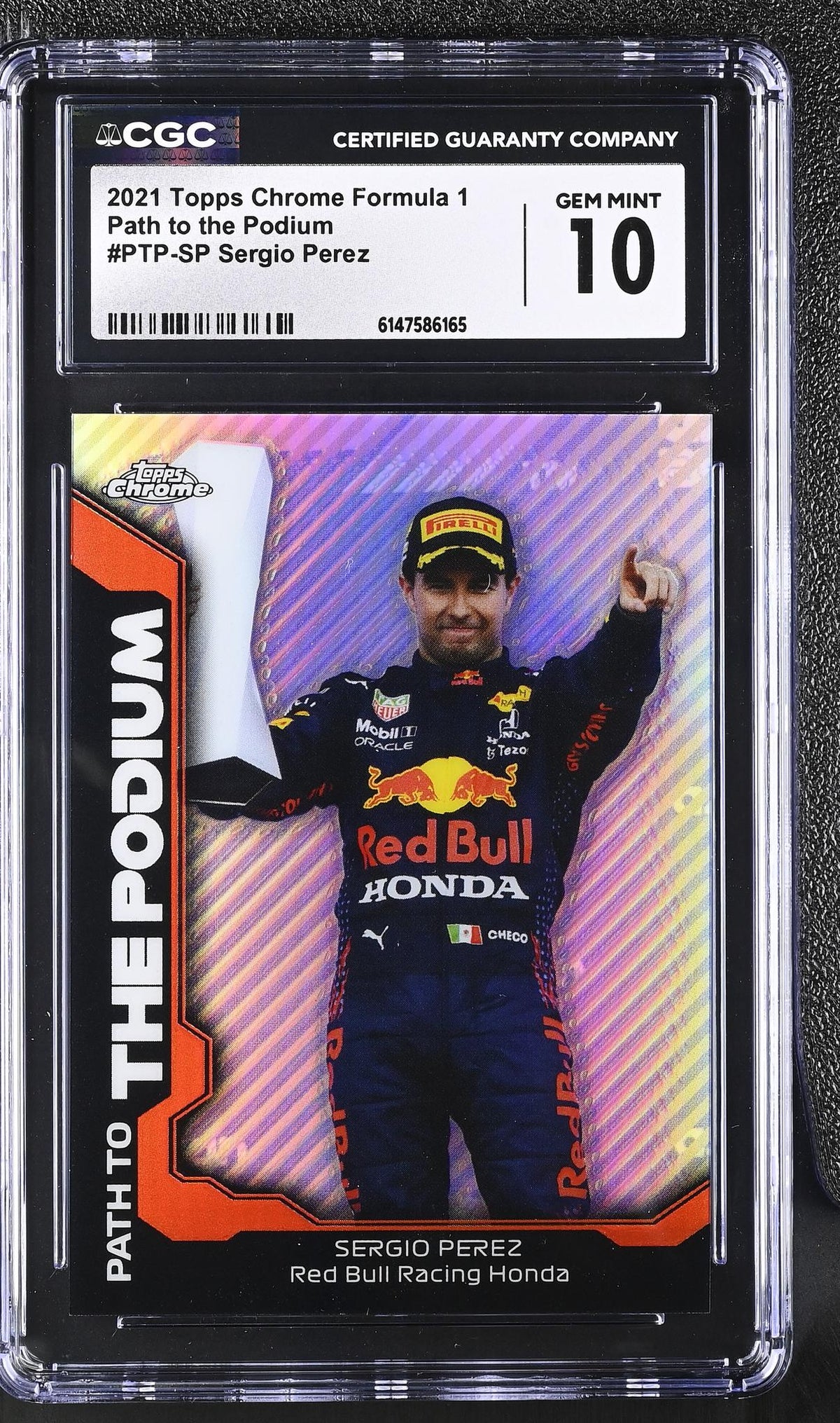2021 Topps Chrome #PTP-SP Sergio Perez Path to the Podium CGC 10