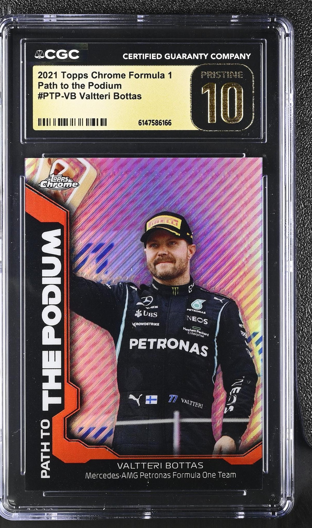 2021 Topps Chrome #PTP-VB Valtteri Bottas Path to the Podium CGC 10