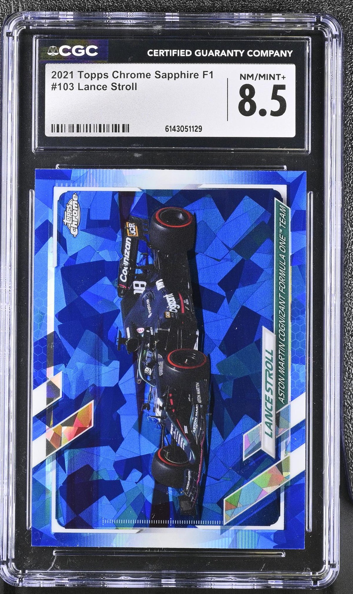 2021 Topps Chrome #103 Lance Stroll Sapphire F1 CGC 8.5