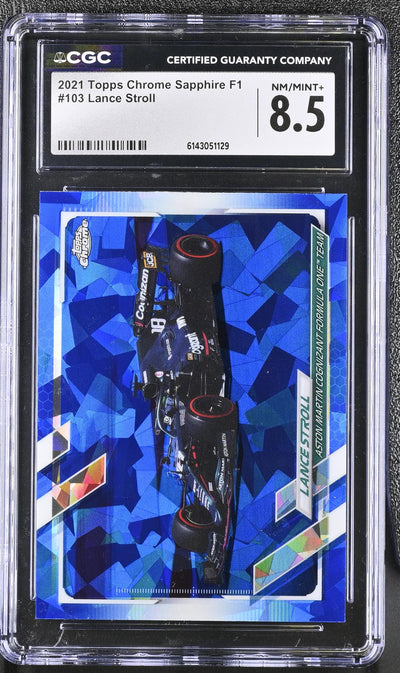 2021 Topps Chrome Sapphire F1 Lance Stroll #103 CGC 8.5