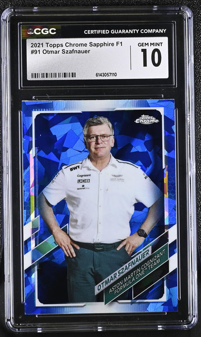 2021 Topps Chrome Sapphire #91 Otmar Szafnauer CGC 10