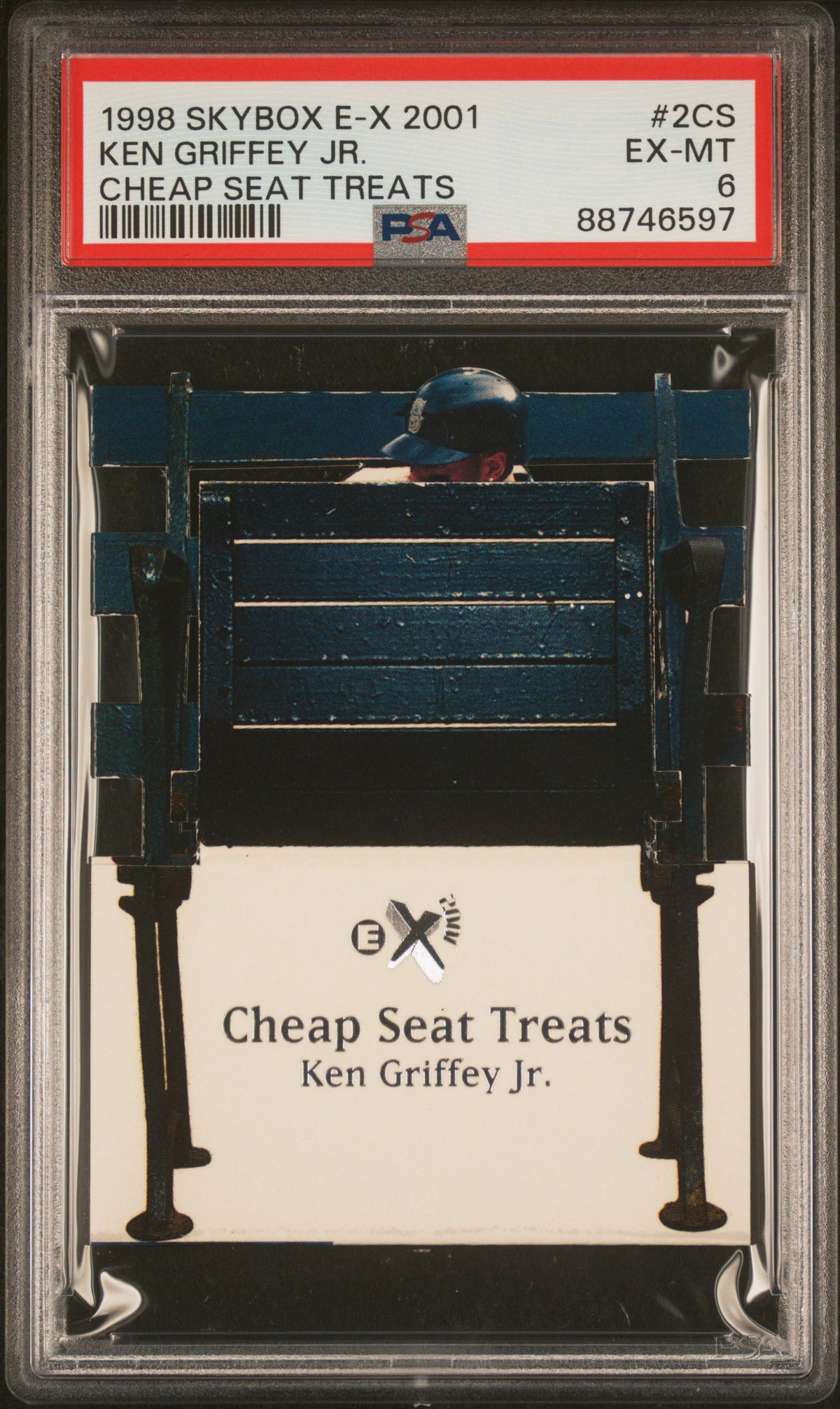 1998 Skybox E-X 2001 Cheap Seat Treats Ken Griffey Jr. #2CS PSA 6