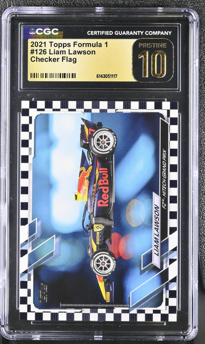 2021 Topps Formula 1 #126 Liam Lawson Checker Flag CGC 10