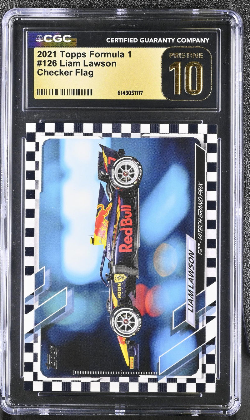 2021 Topps Formula 1 #126 Liam Lawson Checker Flag CGC 10