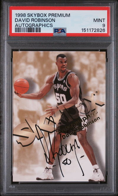 1998 Skybox Premium Autographics David Robinson #105 PSA 9 151172826