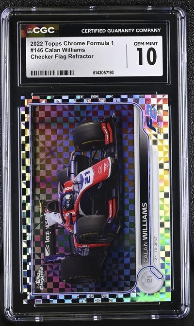 2022 Topps Chrome #146 Calan Williams Checker Flag Refractor CGC 10