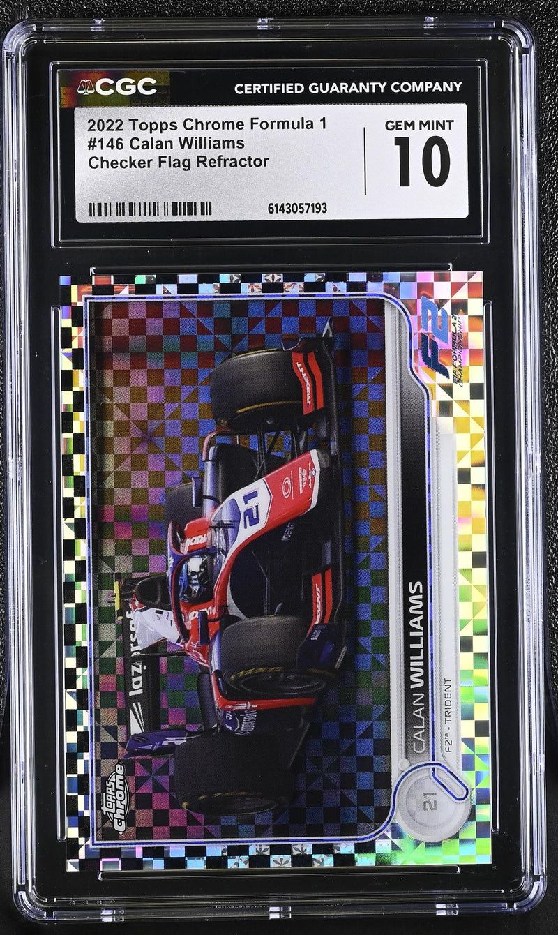 2022 Topps Chrome #146 Calan Williams Checker Flag Refractor CGC 10