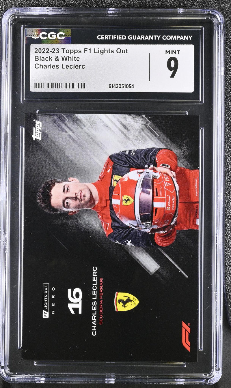2022 F1 Lights Out Charles Leclerc Black & White CGC 9