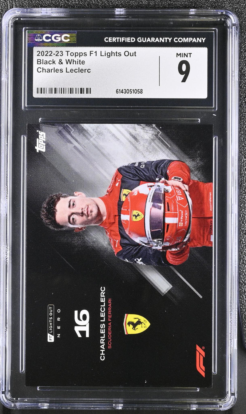 2022 F1 Lights Out Charles Leclerc Black & White CGC 9