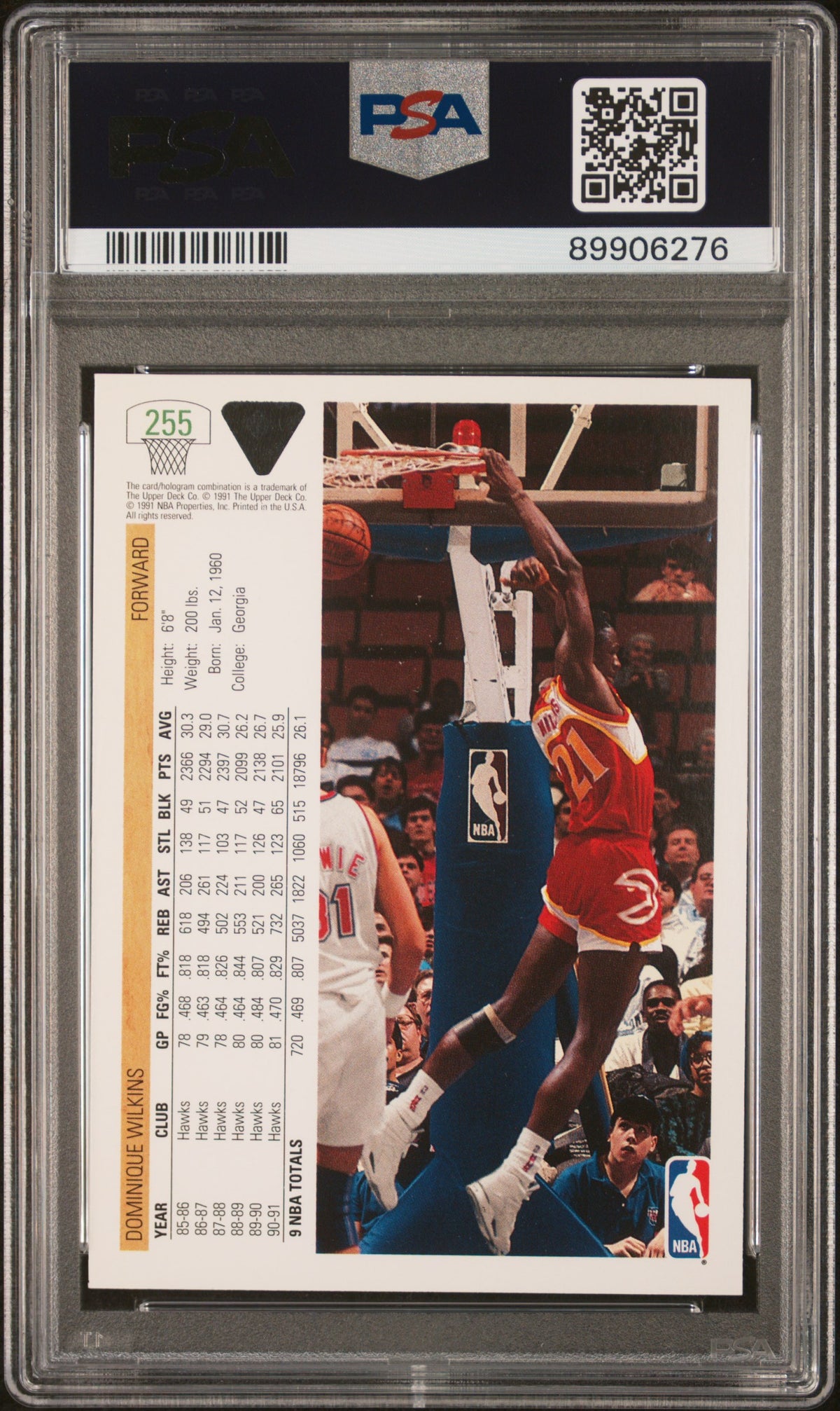 1991 Upper Deck Dominique Wilkins #255 PSA 8
