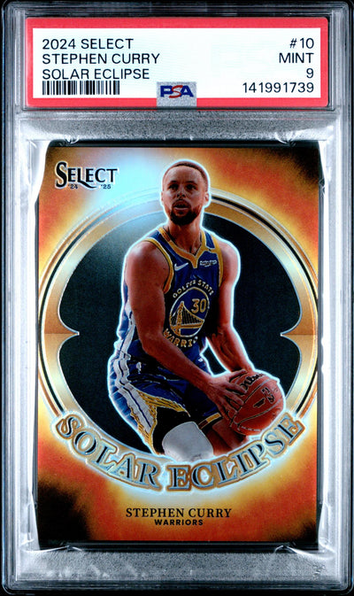 2024-25 Panini Select Stephen Curry #10 Solar Eclipse PSA 9