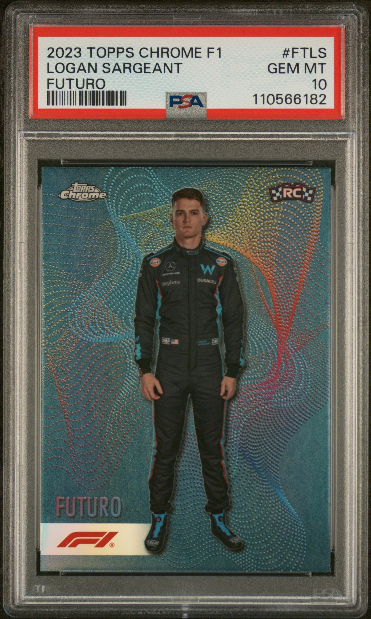 2023 Topps Chrome Formula 1 Futuro Logan Sargeant #FTLS PSA 10