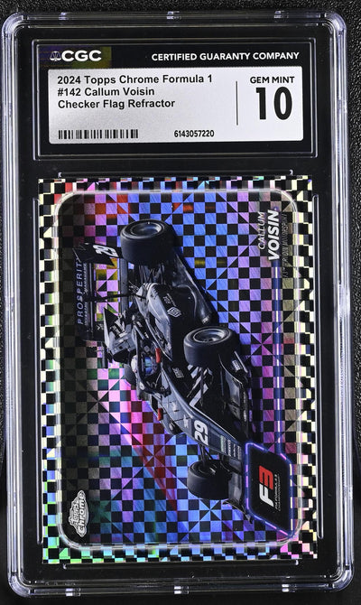 2024 Topps Chrome #142 Callum Voisin Checker Flag Refractor CGC 10