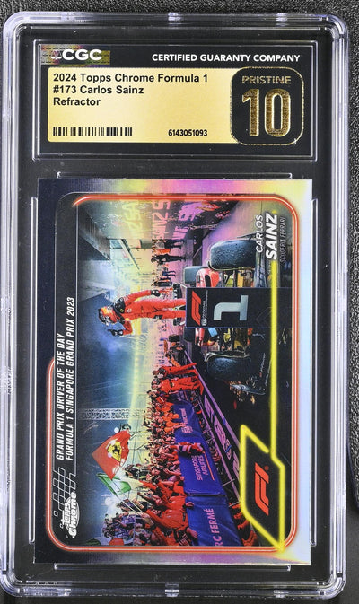 2024 Topps Chrome #173 Carlos Sainz Refractor CGC 10