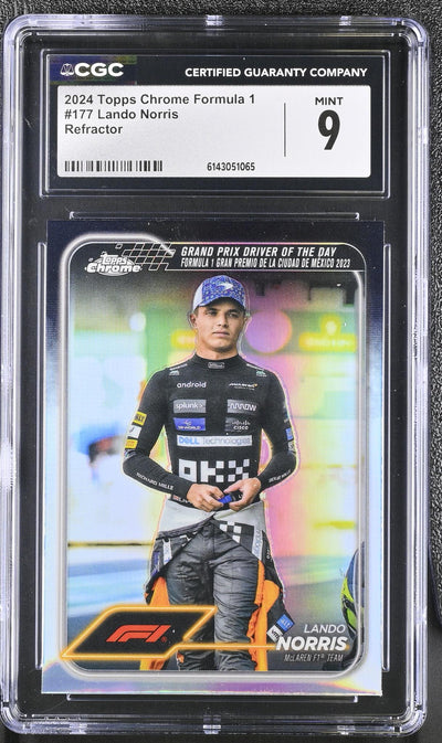 2024 Topps Chrome #177 Lando Norris Refractor CGC 9