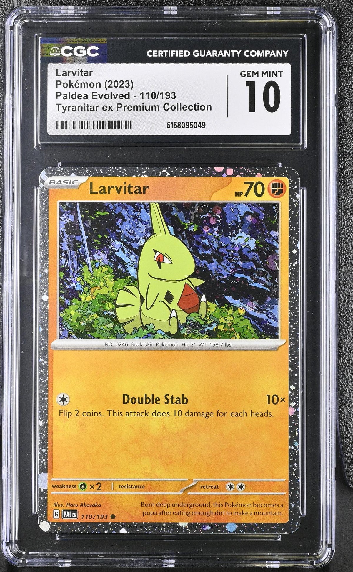 2023 #110/193 Larvitar Tyranitar ex Premium Collection CGC 10