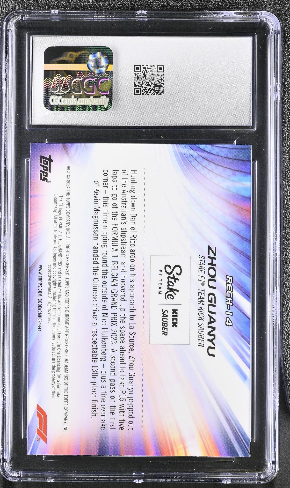 2024 Topps Chrome #RECH-14 Zhou Guanyu Re-Charged CGC 10