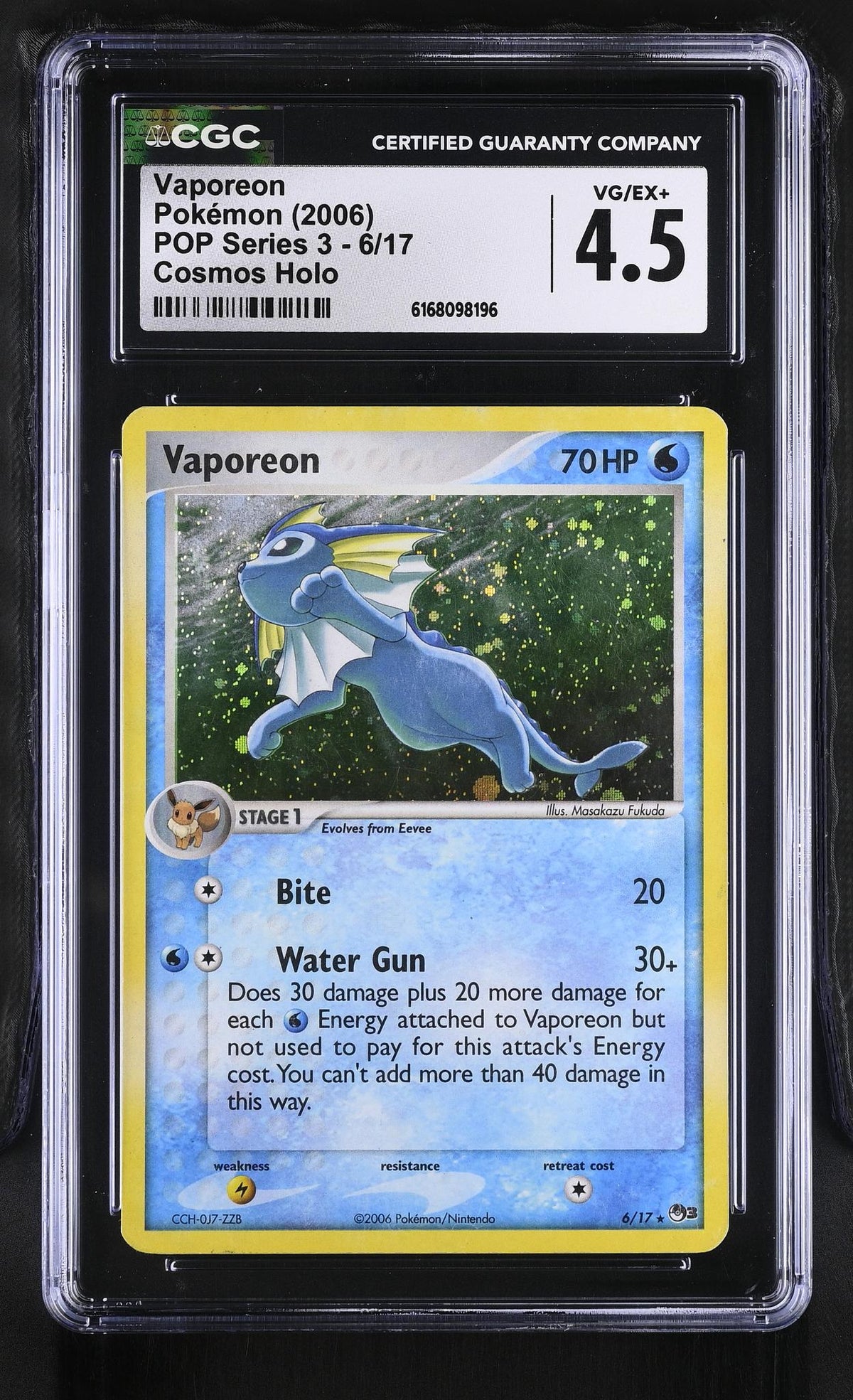 2006 #6/17 Vaporeon POP Series 3 CGC 4.5