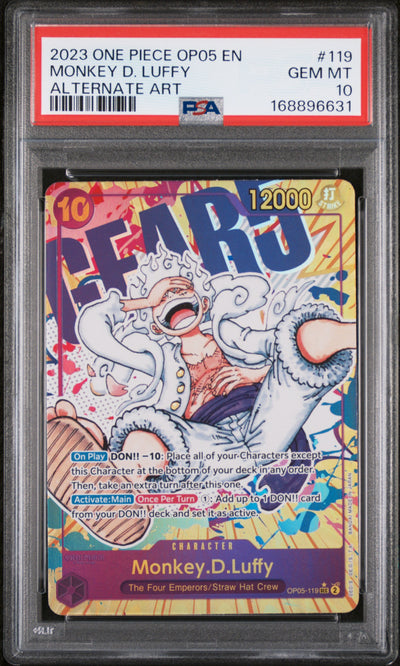 2023 One Piece Awakening of the New Era Alternate Art Monkey D. Luffy #OP05119 PSA 10