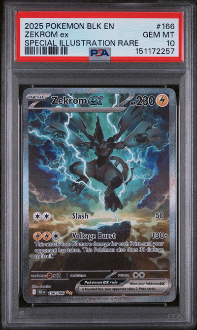 Pokémon Zekrom ex #166 Special Illustration Rare PSA 10