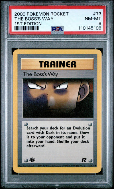 Pokémon Rocket The Boss's Way 1st Edition #73/82 PSA 8