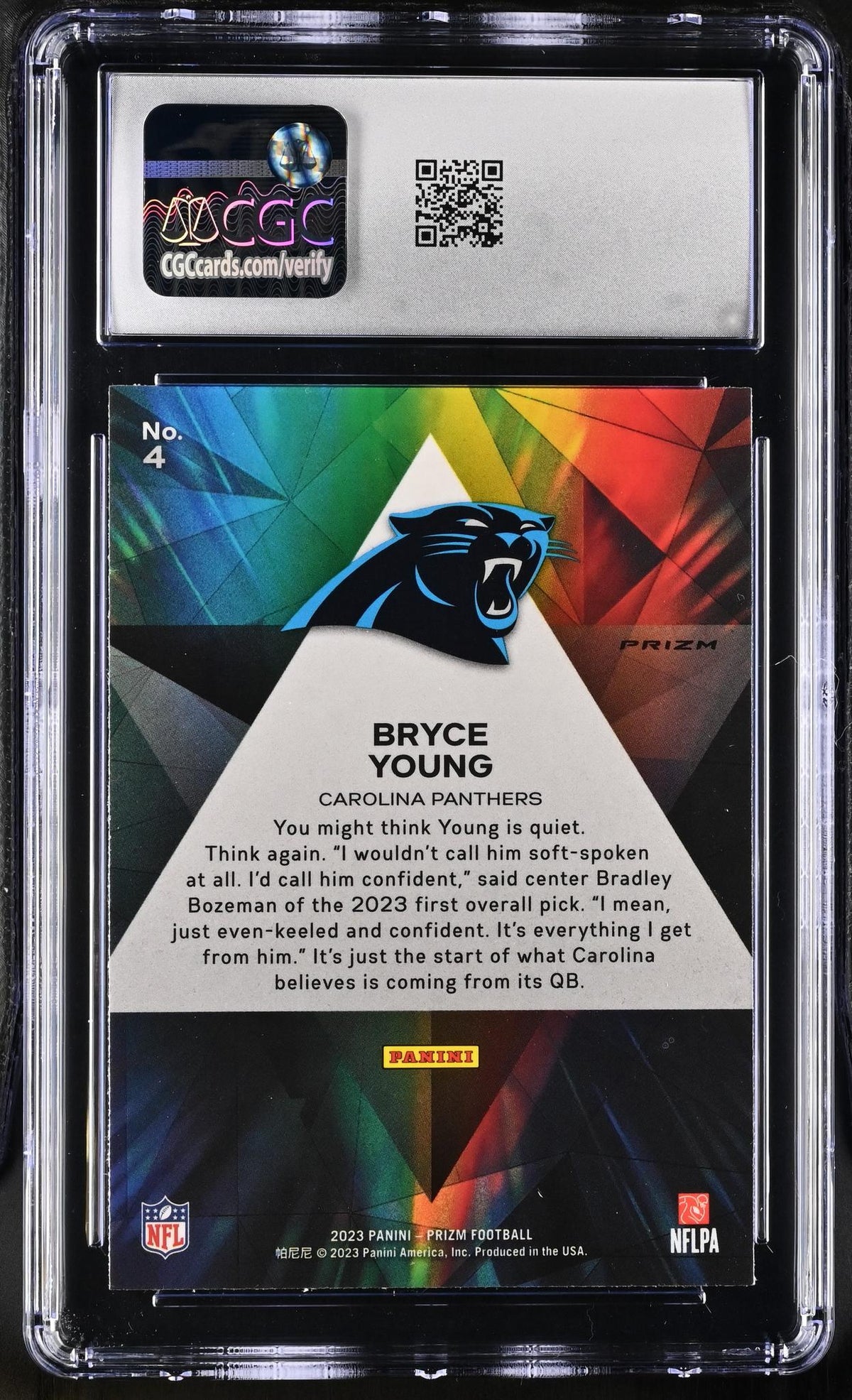 2023 Prizm #4 Bryce Young Prizmatic CGC 10