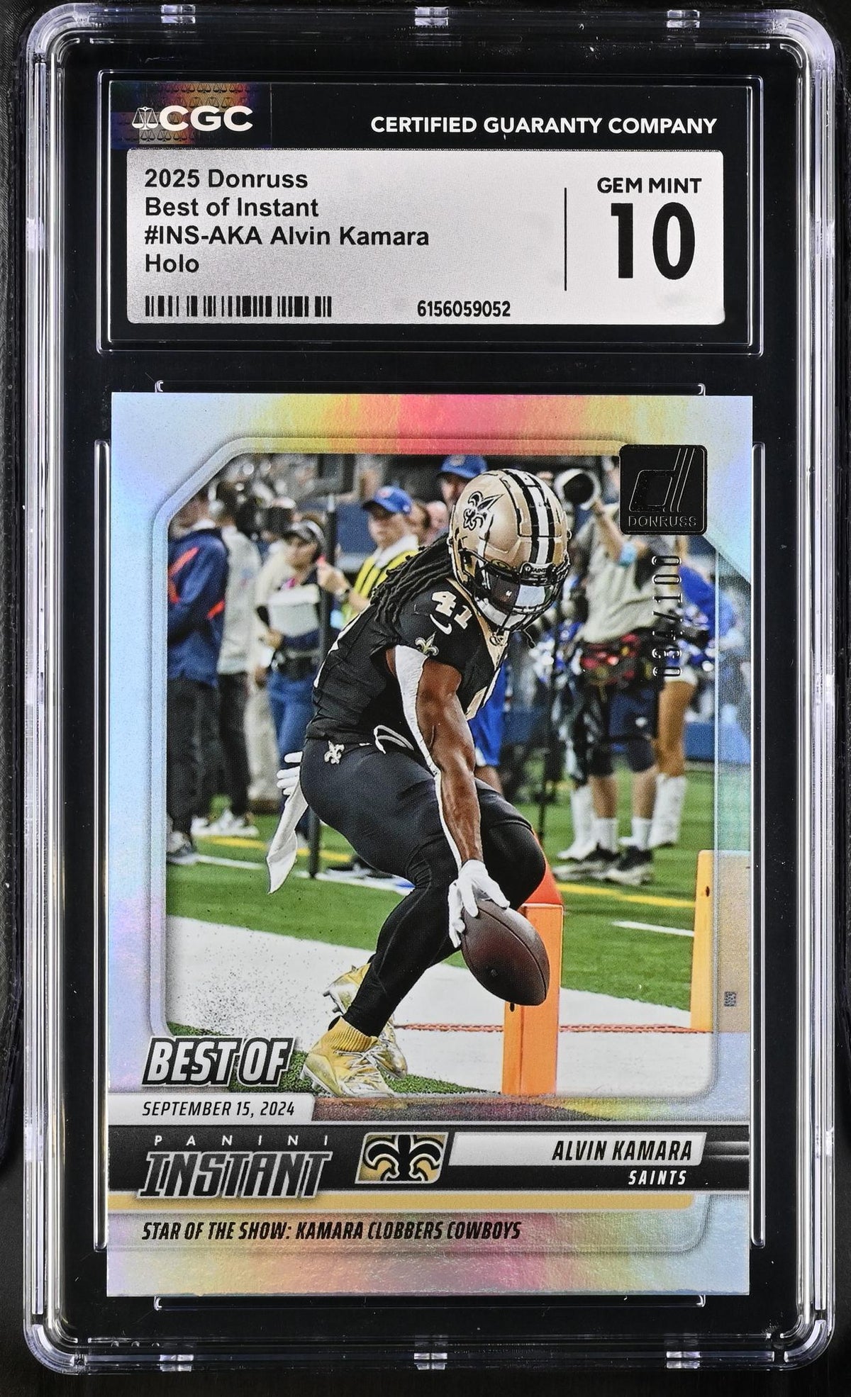 2025 Donruss #INS-AKA Alvin Kamara Best of Instant CGC 10