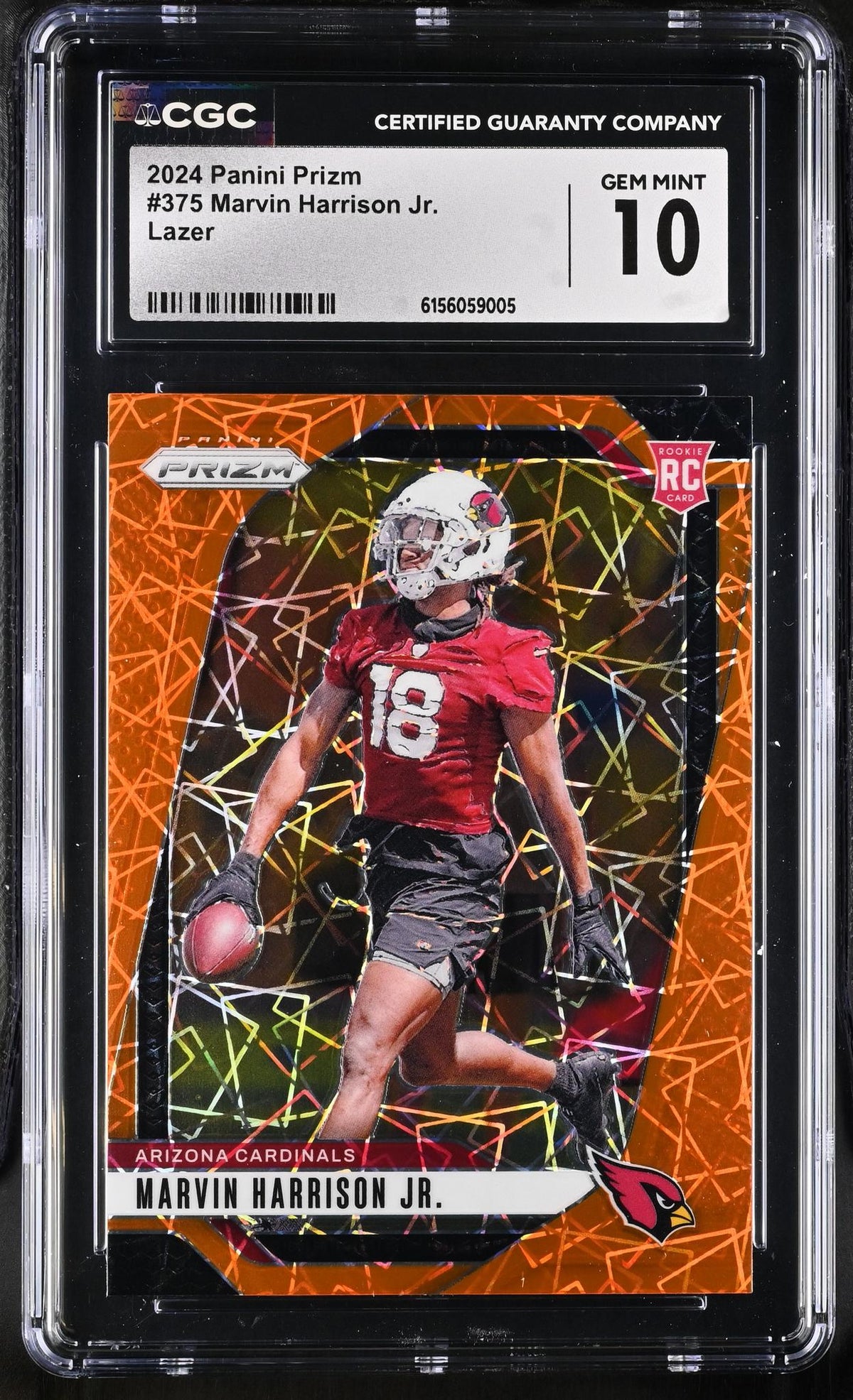 2024 Prizm #375 Marvin Harrison Jr. Lazer CGC 10