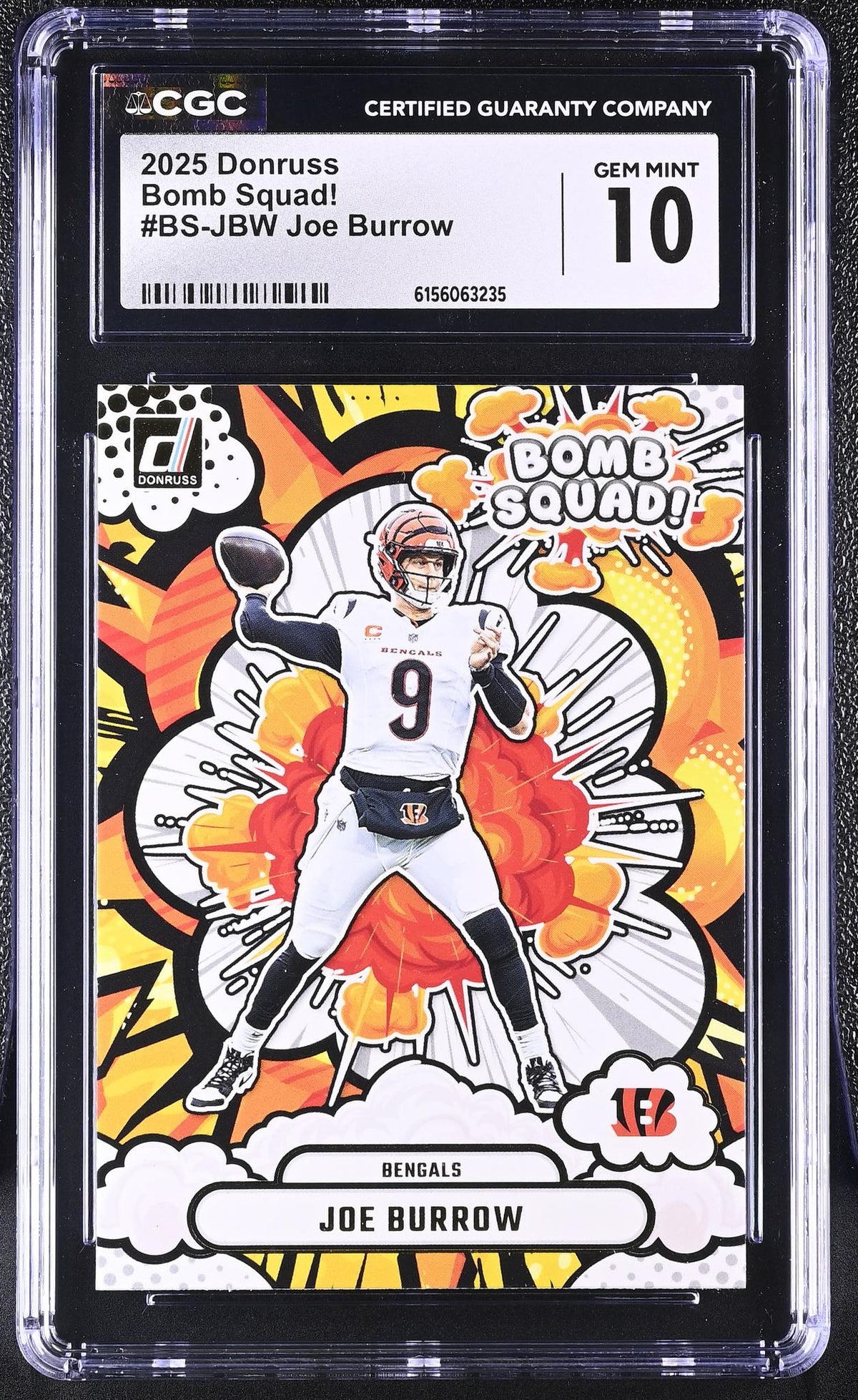2025 Donruss #BS-JBW Joe Burrow Bomb Squad! CGC 10