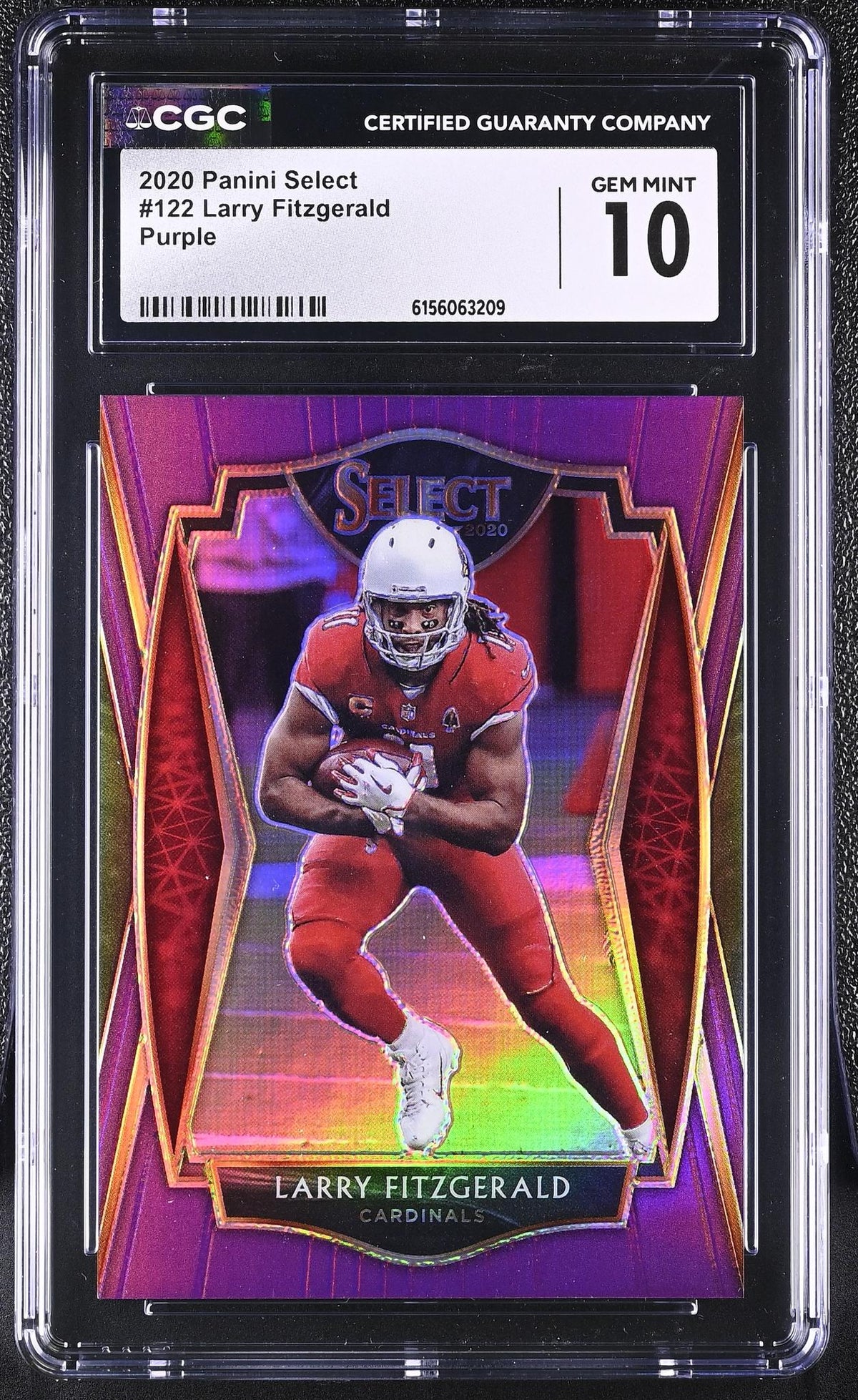 2020 Select #122 Larry Fitzgerald Premier Level CGC 10