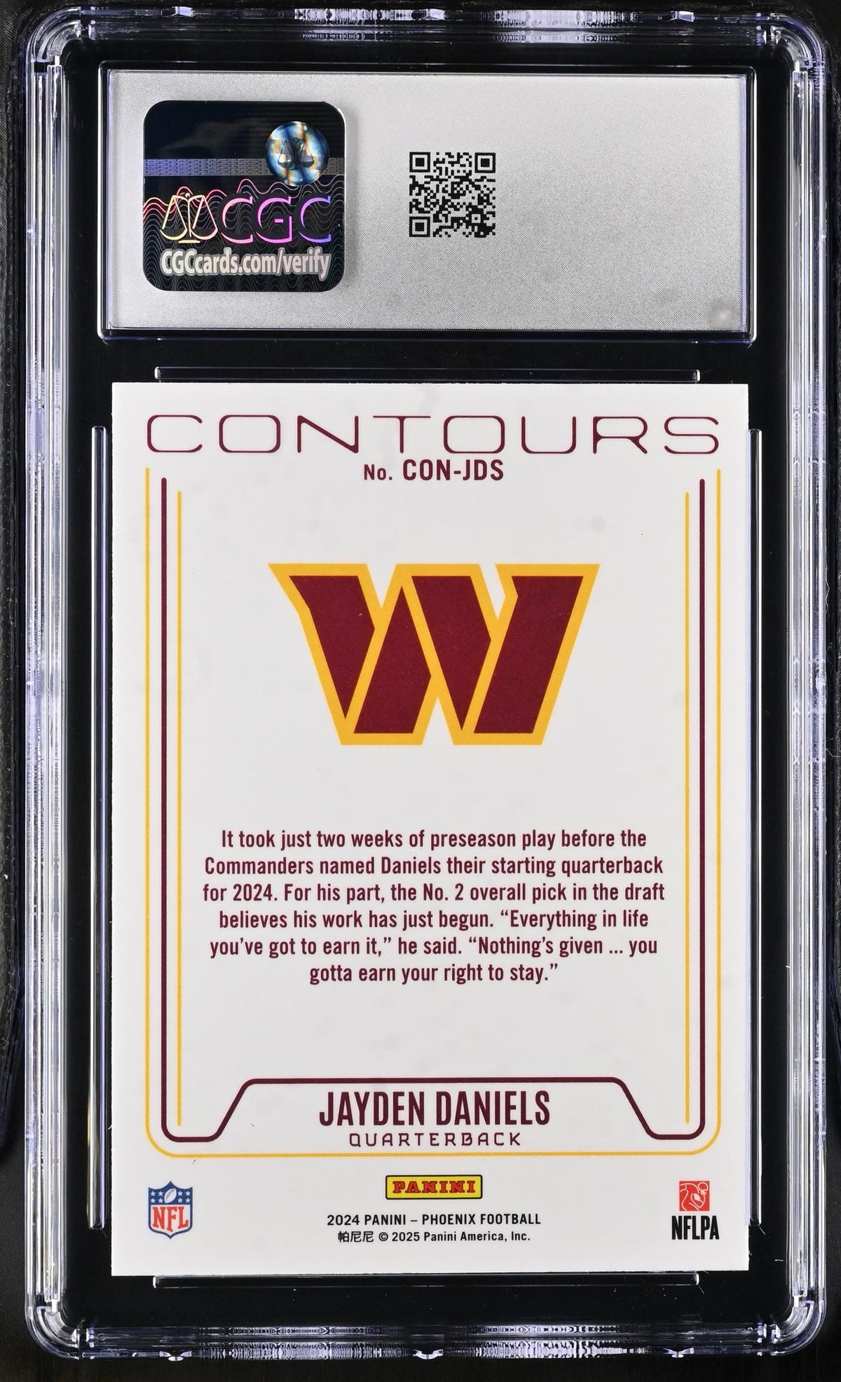 2024 Phoenix #CON-JDS Jayden Daniels Contours CGC 10