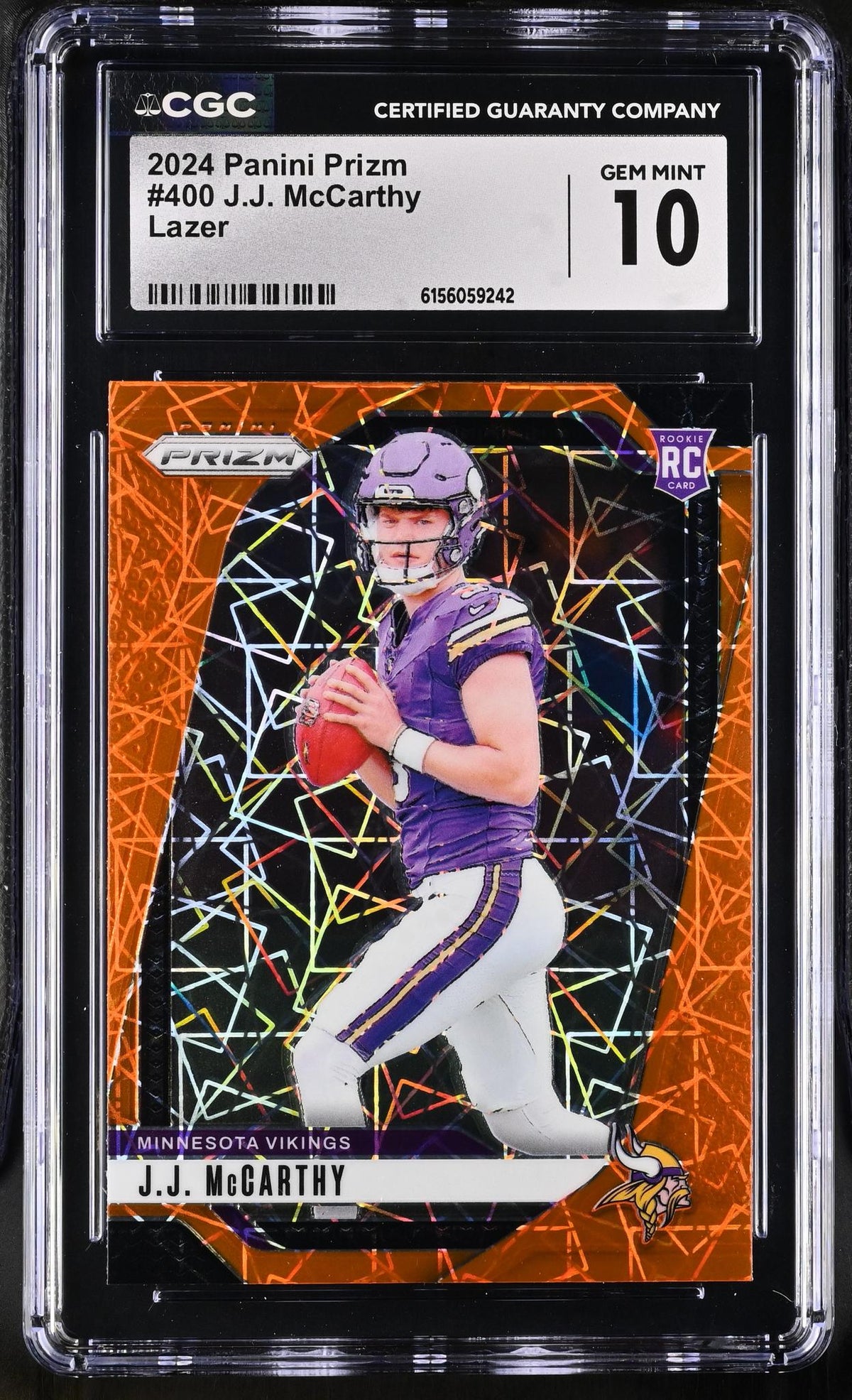 2024 Prizm #400 J.J. McCarthy Lazer CGC 10