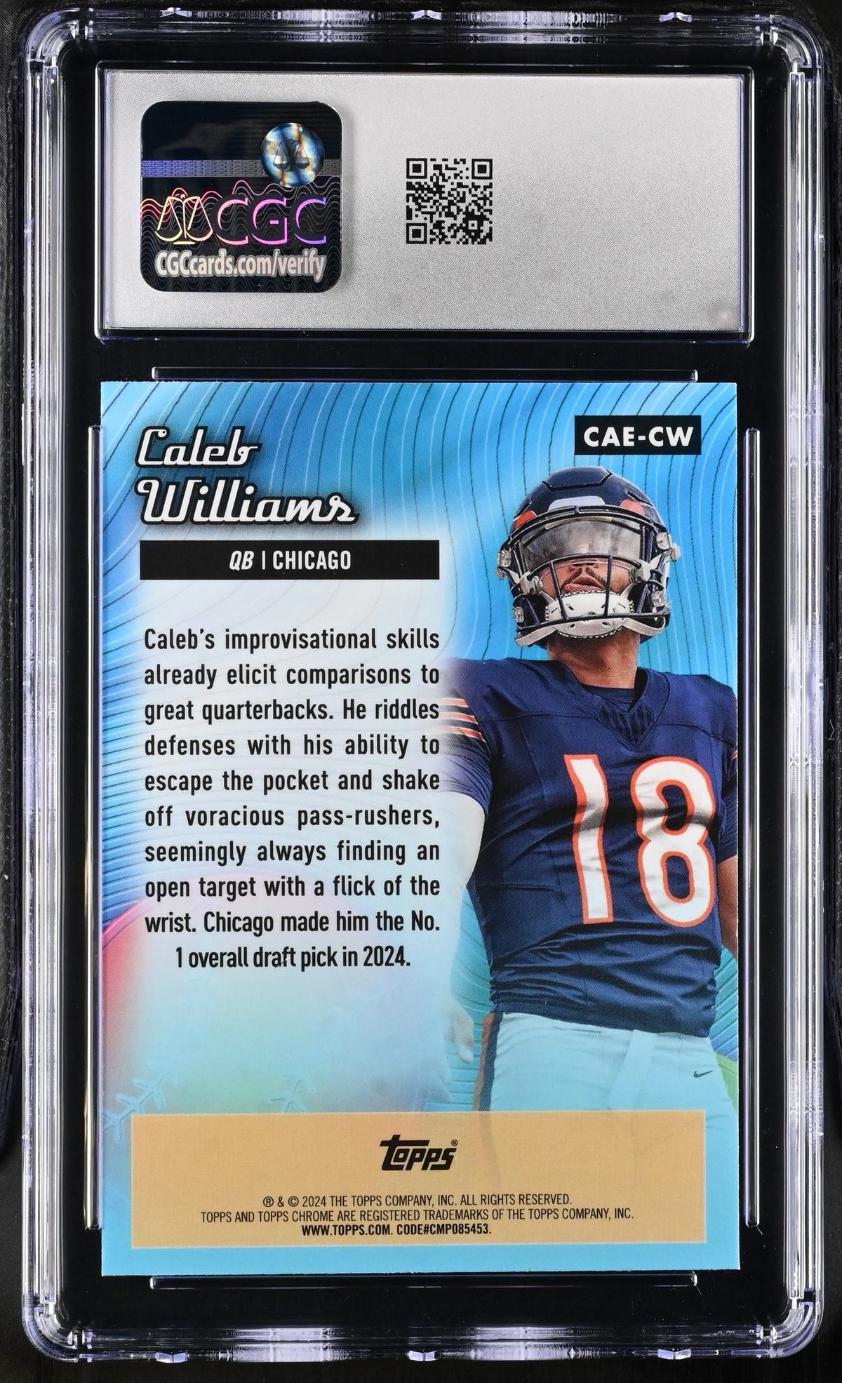 2024 Topps Chrome #CAE-CW Caleb Williams All-Etch CGC 10