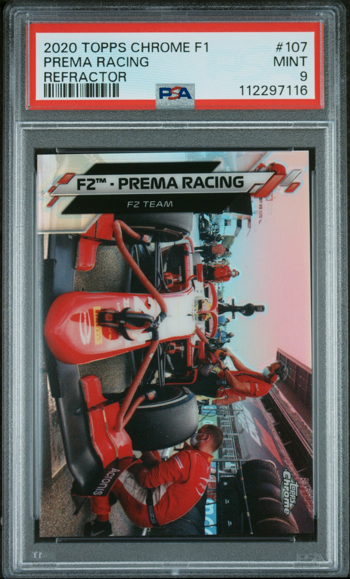2020 Topps Chrome Formula 1 Refractor Prema Racing #107 PSA 9