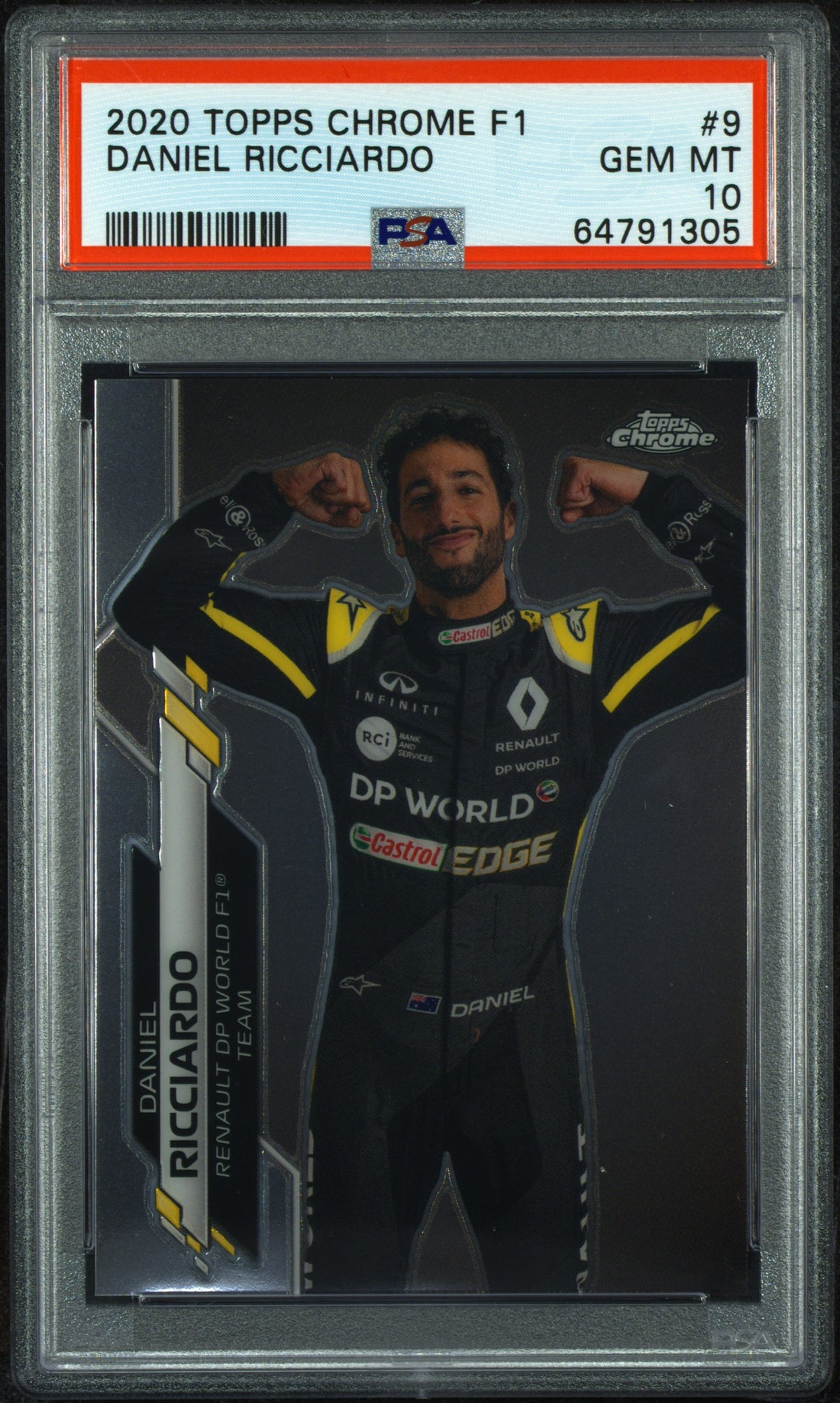 2020 Topps Chrome Formula 1 Daniel Ricciardo #9 PSA 10