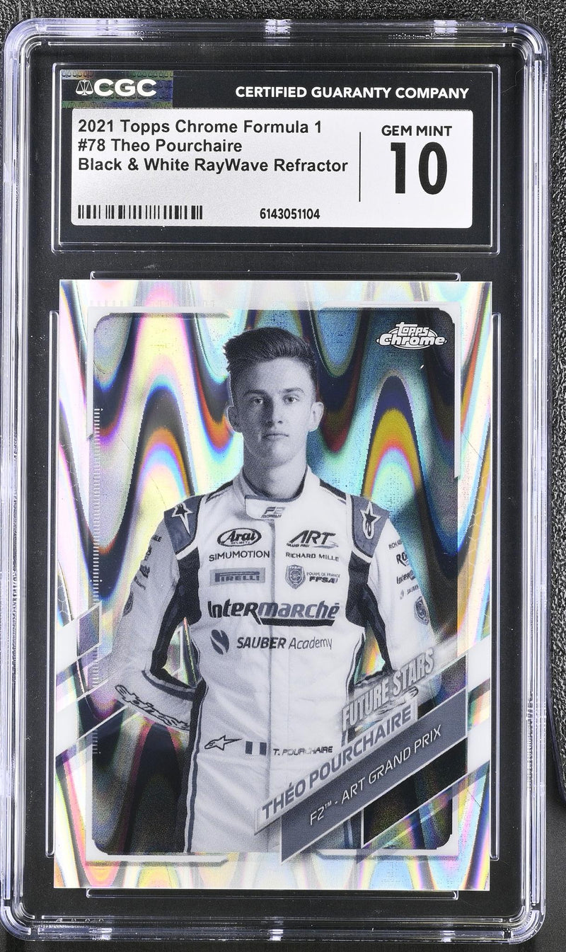 2021 Topps Chrome Formula 1 Theo Pourchaire #78 Future Stars CGC 10