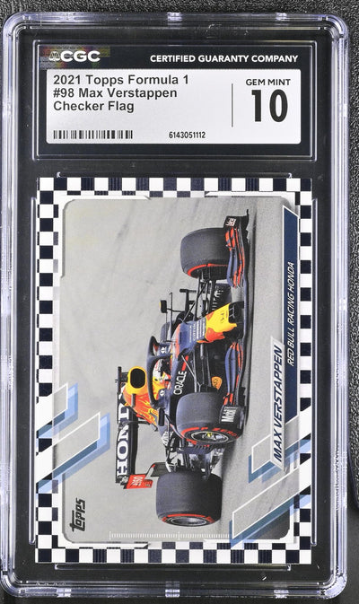 2021 Topps #98 Max Verstappen Checker Flag CGC 10