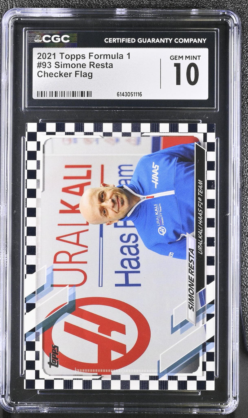 2021 Topps #93 Simone Resta Checker Flag CGC 10