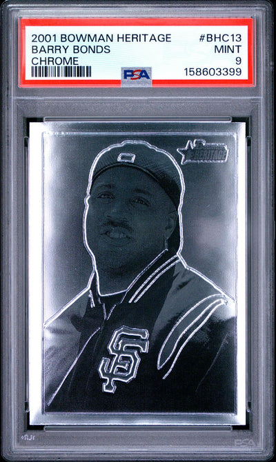 2001 Bowman Heritage Barry Bonds #BHC13 Chrome PSA 9