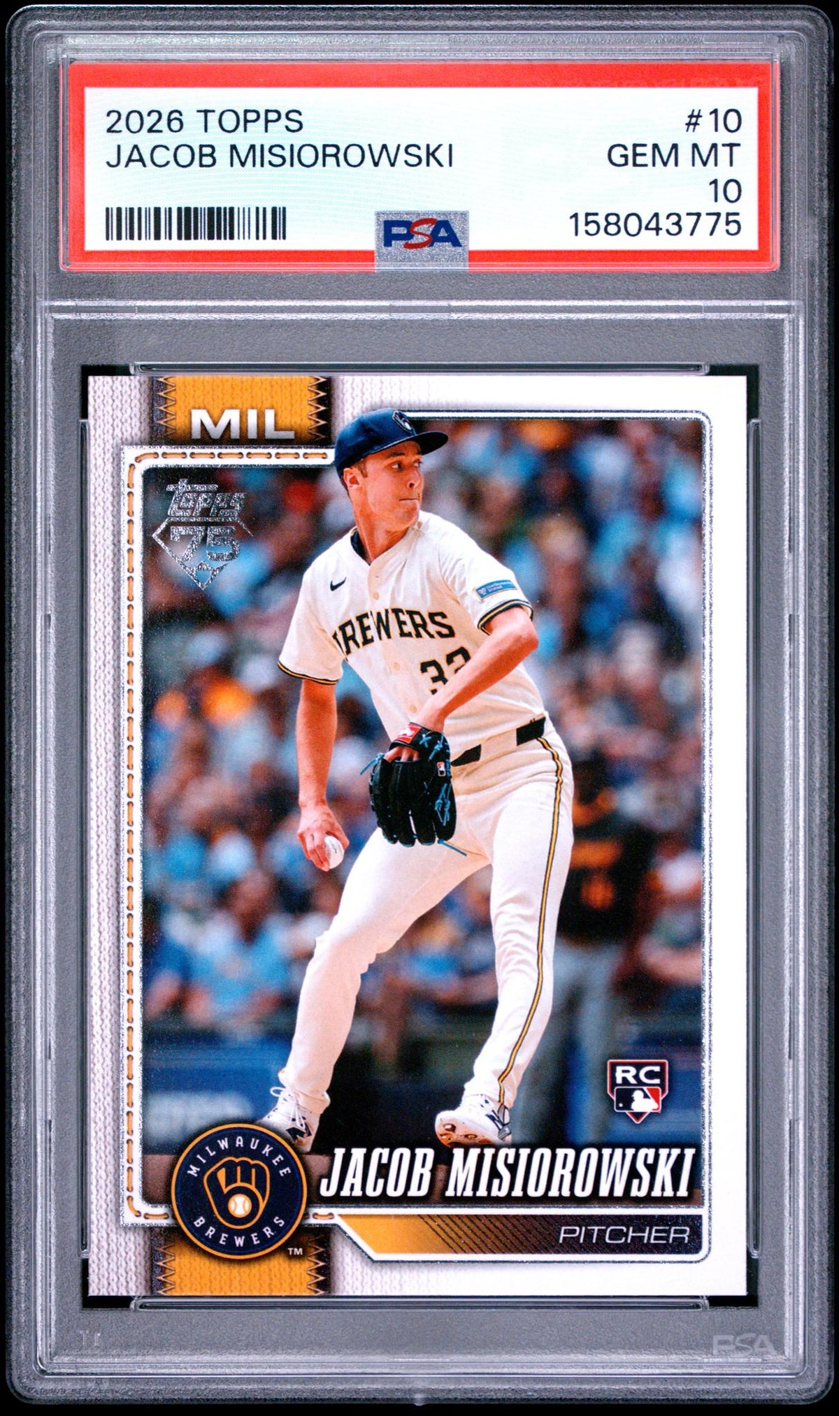 2026 Topps Jacob Misiorowski #10 PSA 10