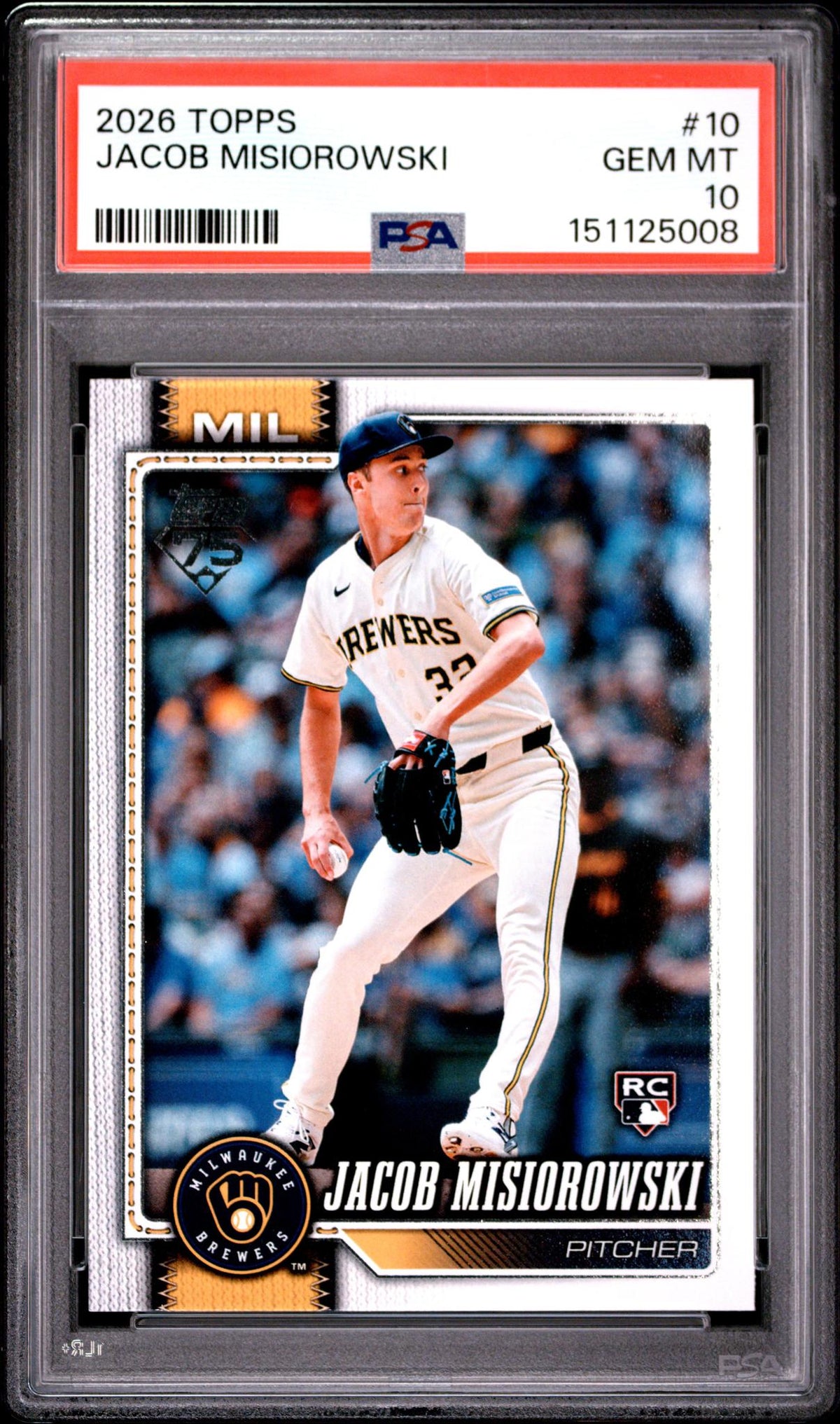 2026 Topps Jacob Misiorowski #10 PSA 10