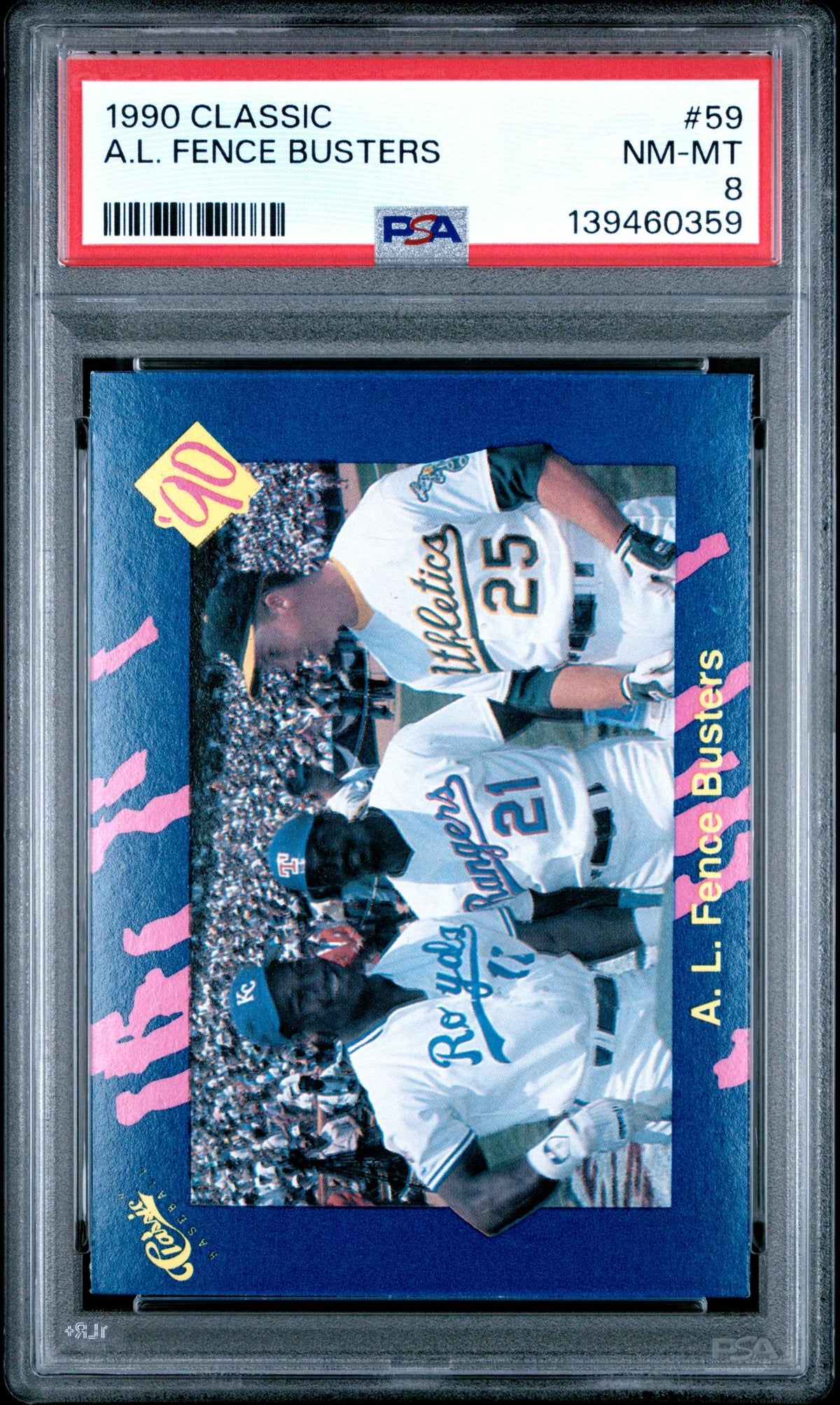 1990 Classic Blue Edition B. Jackson/R. Sierra/M. Mcgwire #59 /200000 PSA 8