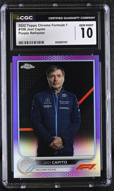 2022 Topps Chrome #106 Jost Capito Purple Refractor /399 CGC 10