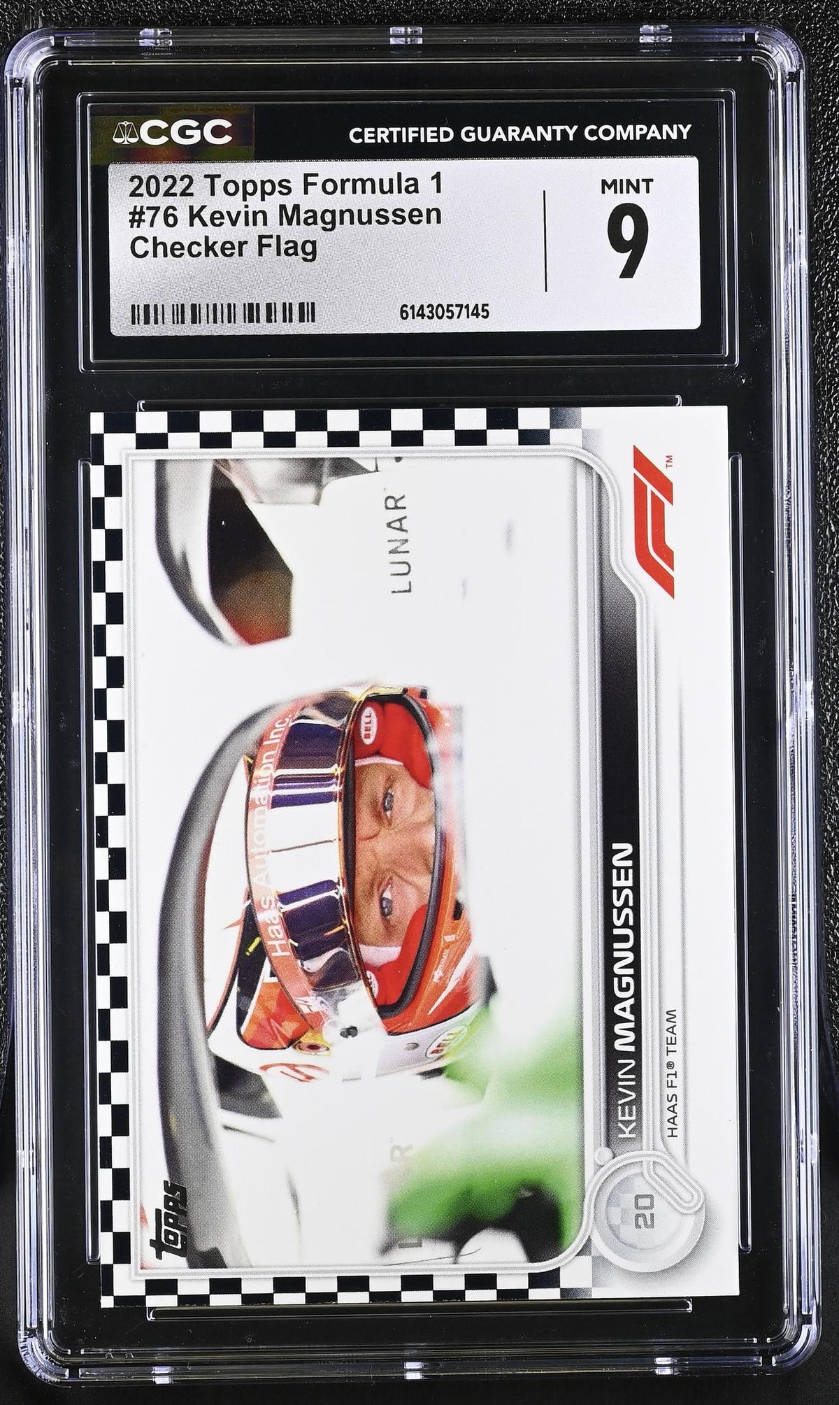 2022 Topps #76 Kevin Magnussen Checker Flag CGC 9