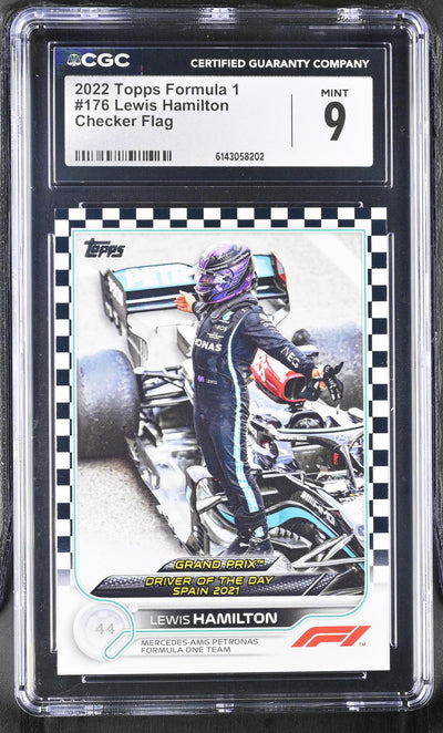 2022 Topps Formula 1 Lewis Hamilton #176 Checker Flag CGC 9