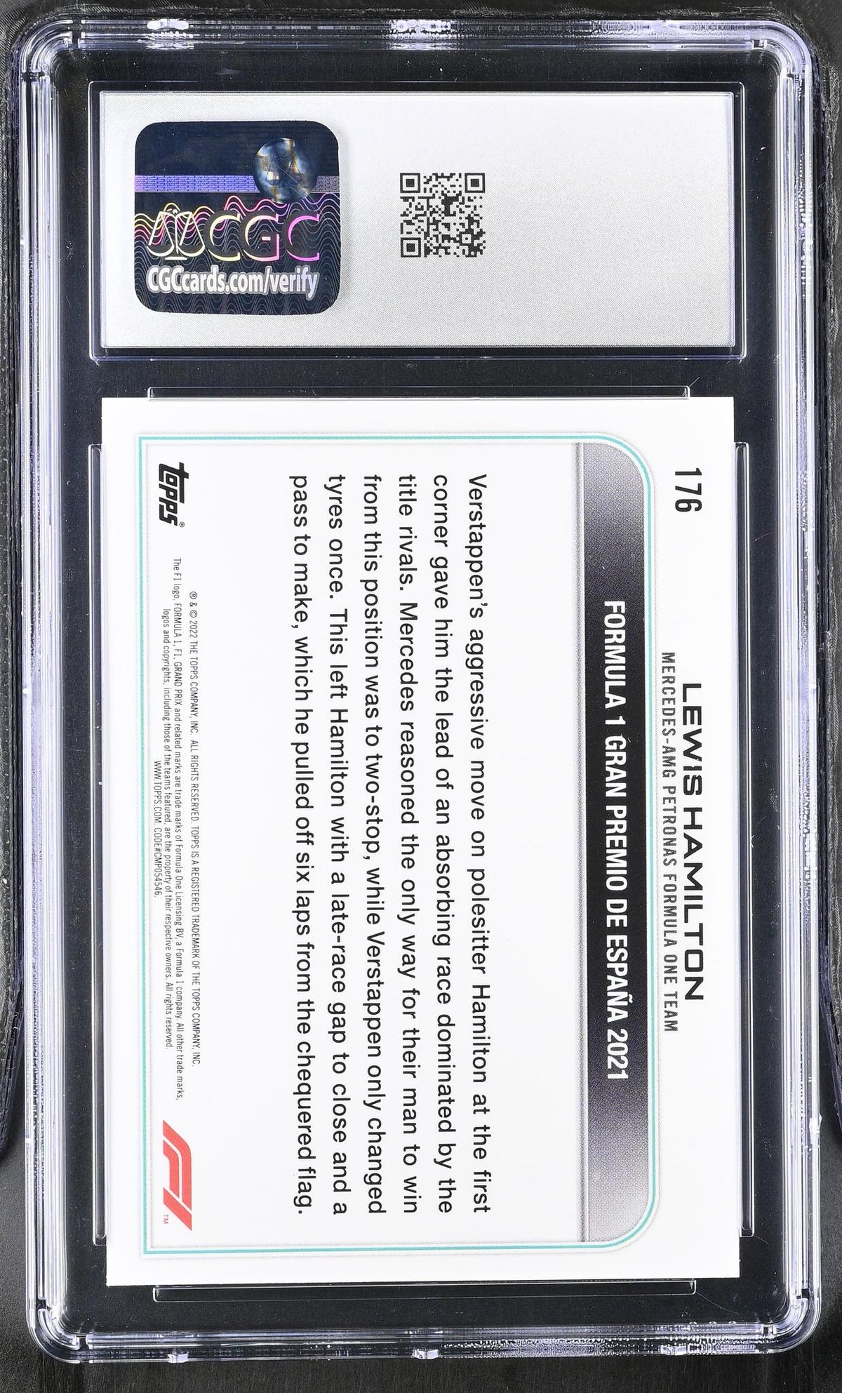 2022 #176 Lewis Hamilton Checker Flag CGC 9